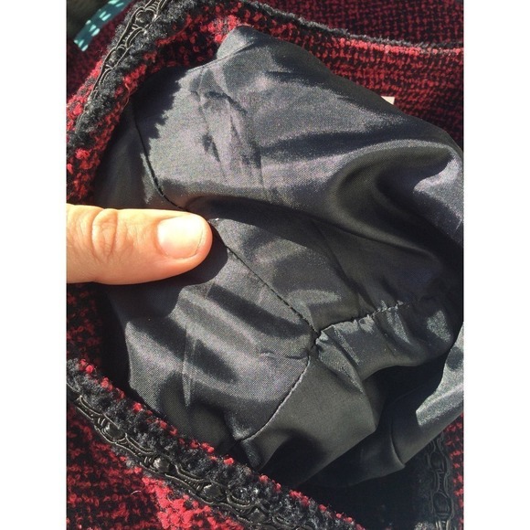 Vintage Pendleton Womens Wool Jacket Size 16 Burgundy Red Tweed Cardigan Classic - Picture 12 of 13